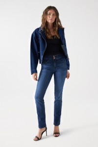 JEANS SECRET PUSH IN SLIM EFFETTI LAVATO