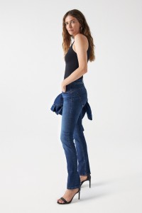 JEANS SECRET PUSH IN SLIM EFFETTI LAVATO