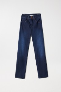 DARK WASH SLIM LEG SECRET PUSH IN JEANS