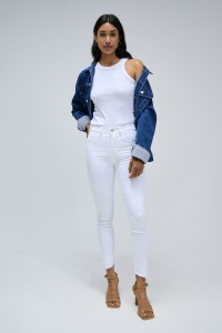 JEANS FAITH PUSH IN CROPPED EN TOILE DE COULEUR