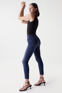 JEANS BLISS CROPPED DE COULEUR FONCE