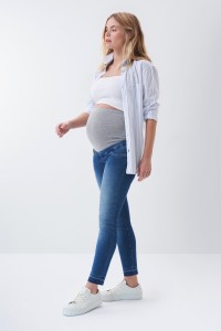 JEANS MATERNITY HOPE CROPPED DE COR MDIA