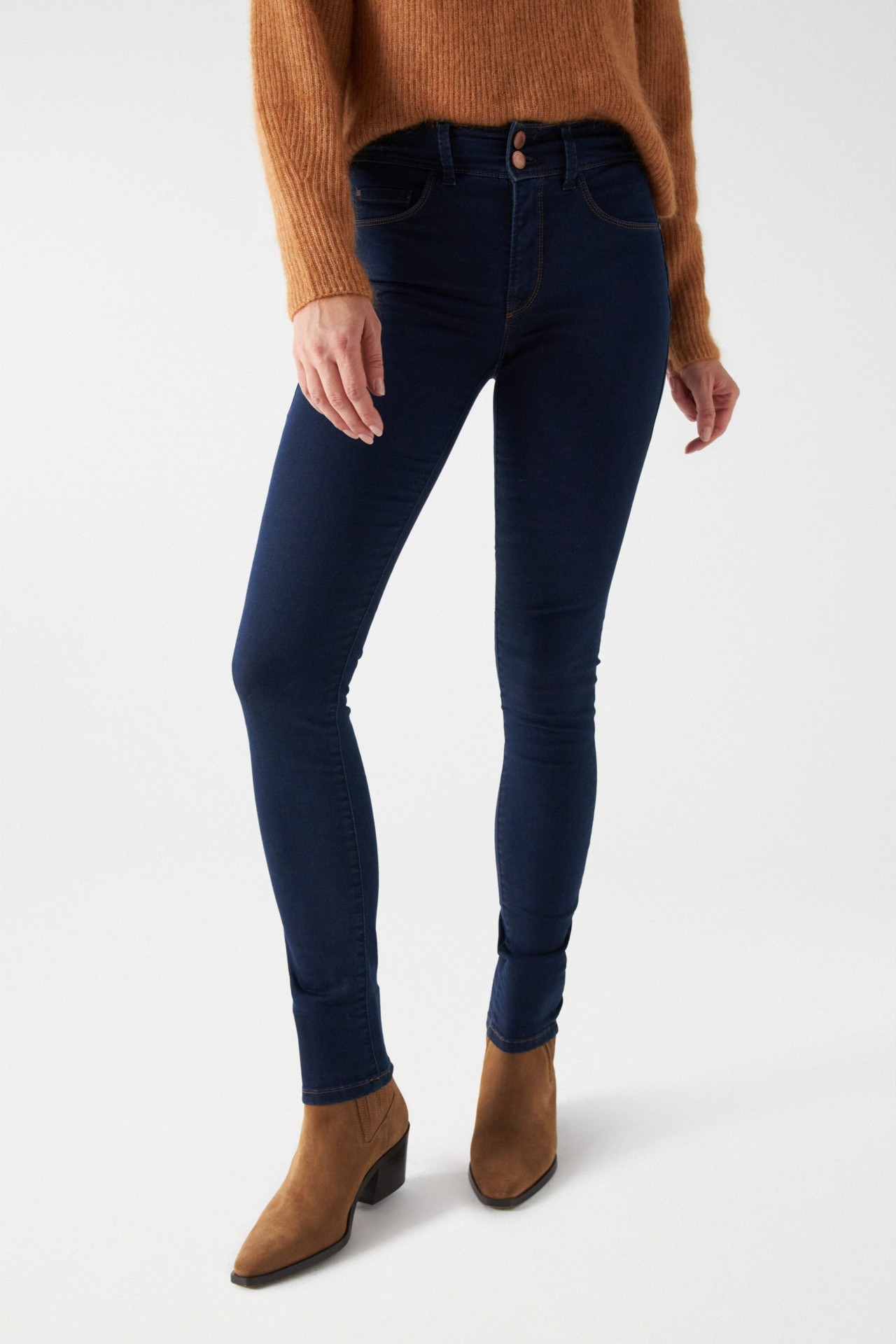 JEANS SECRET PUSH IN SKINNY DESENCOLADAS