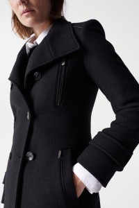 MANTEAU LONG GRACE EN TOFFE AVEC DTAILS