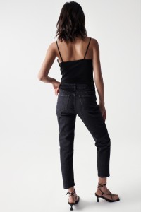 JEAN TRUE CROPPED SLIM NOIR