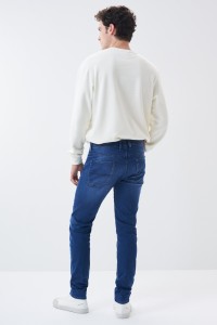 JEANS SLIM COM COR