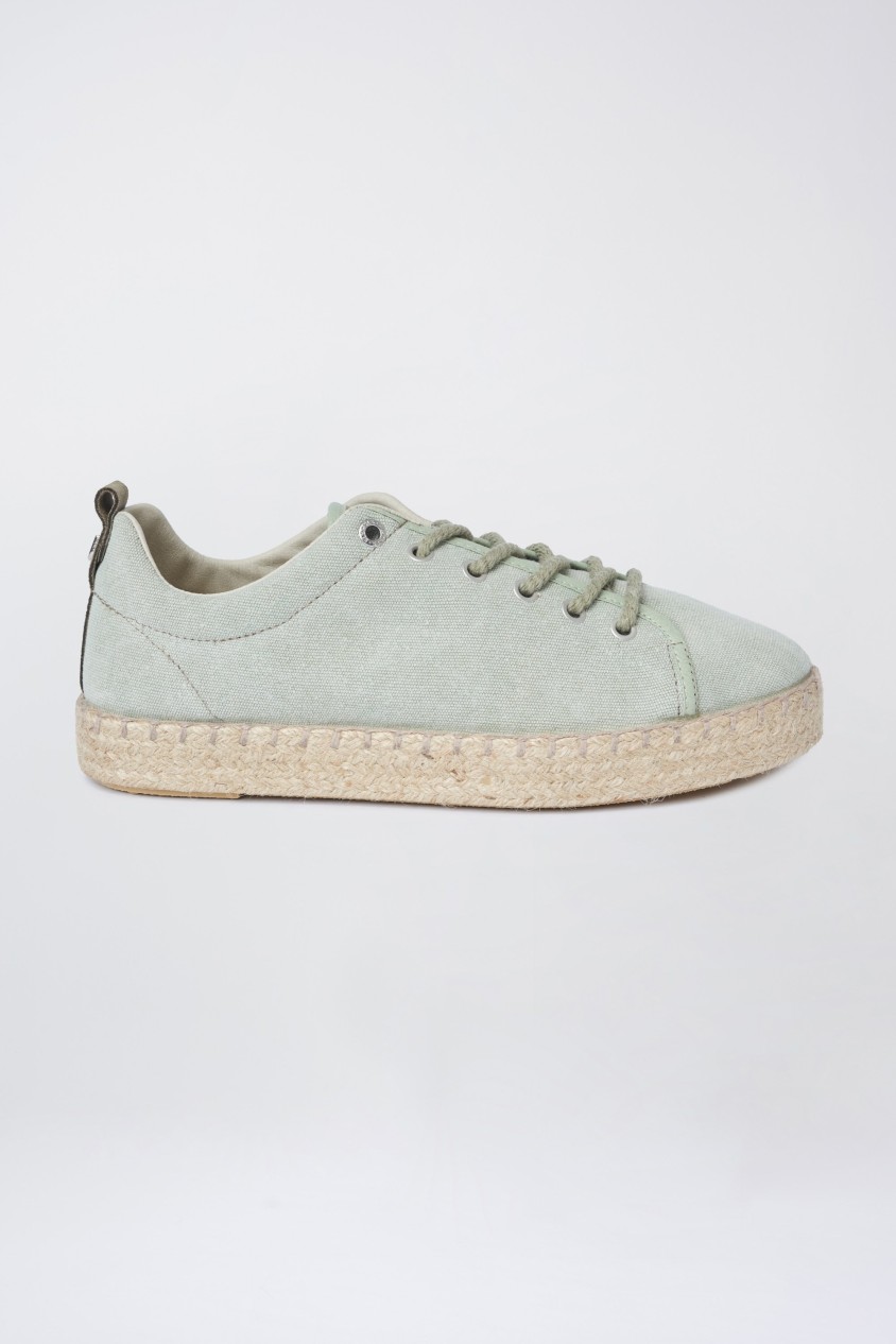 ESPADRILLE TRAINERS WITH ROPE SOLE