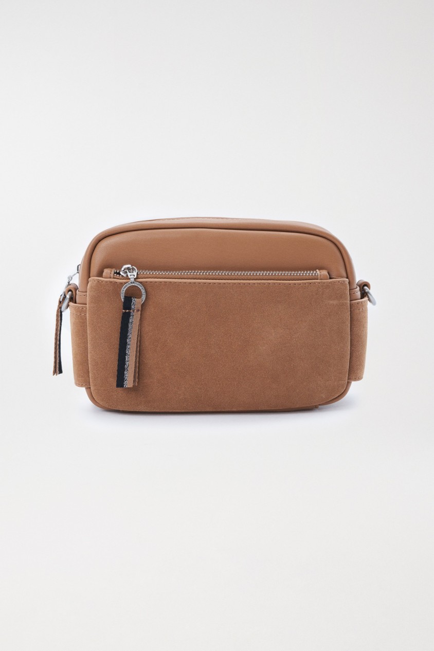 SHOULDER BAG WITH SUEDE