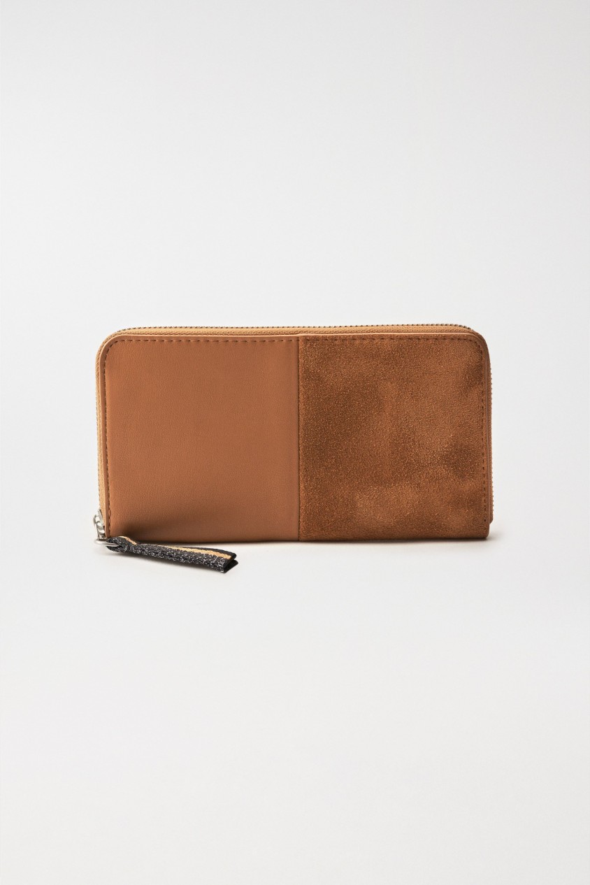 WALLET WITH SUEDE