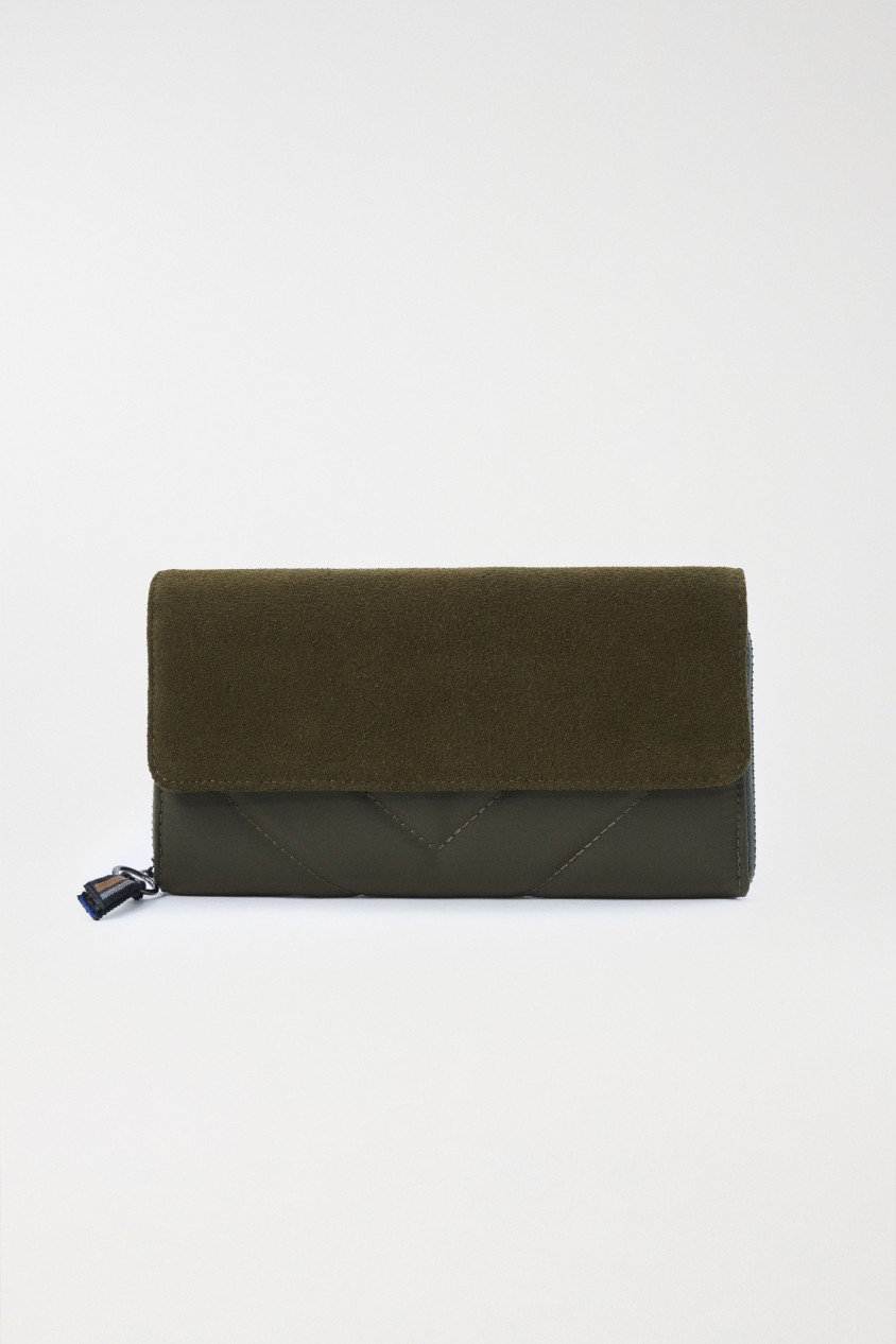 NYLON AND SUEDE PURSE