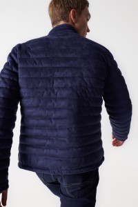 BLOUSON EN SUDE MATELASS