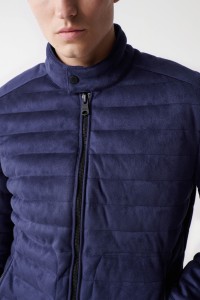 BLOUSON EN SUDE MATELASS