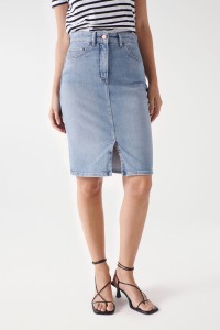 FAITH PUSH IN DENIM SKIRT, MEDIUM WASH