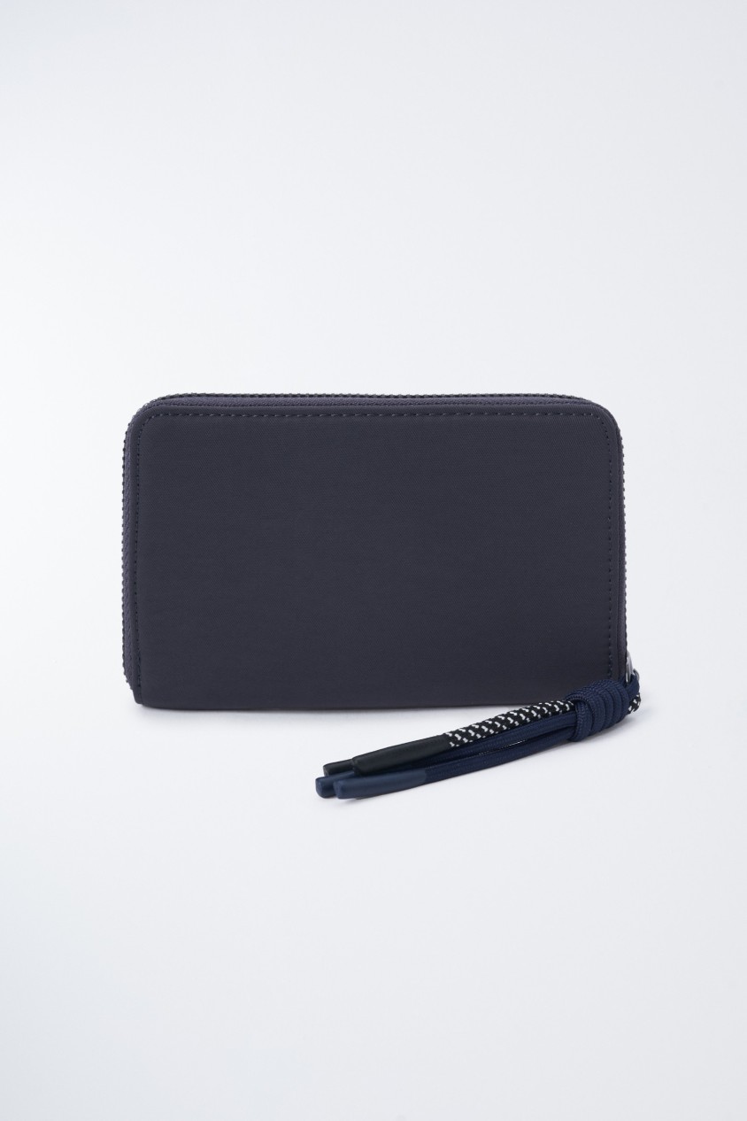 MONEDERO DE NAILON DE COLOR AZUL