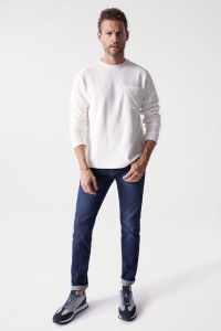 TEXTURED EFFECT SWEATSHIRT