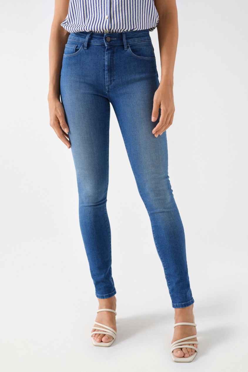 DESTINY PUSH UP-JEANS, SKINNY-PASSFORM, MIT MITTLERER WASCHUNG