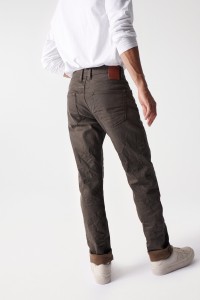 BROWN SLIM TROUSERS