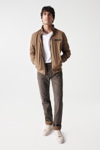 BROWN SLIM TROUSERS