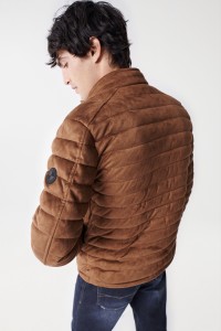 BLOUSON EN SUDE MATELASS