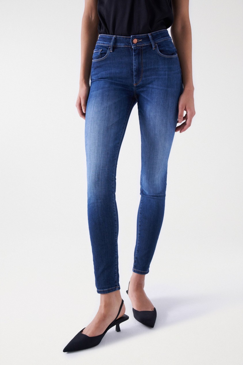 JEANS DESTINY PUSH UP SKINNY LAVAGEM ESCURA