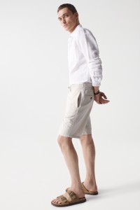 SHORT REGULAR CHINO COTON LINEN