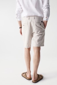 REGULAR FIT LINEN SHORTS