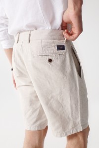 SHORT REGULAR CHINO COTON LINEN