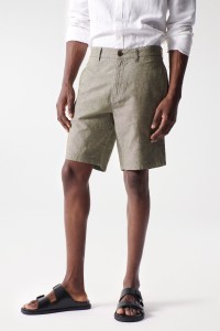 REGULAR FIT LINEN SHORTS