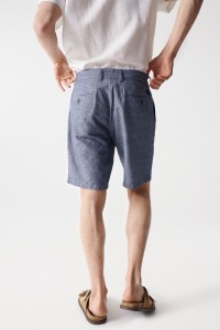 REGULAR FIT LINEN SHORTS