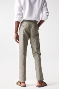 PANTALN DE LINO DE CORTE SLIM