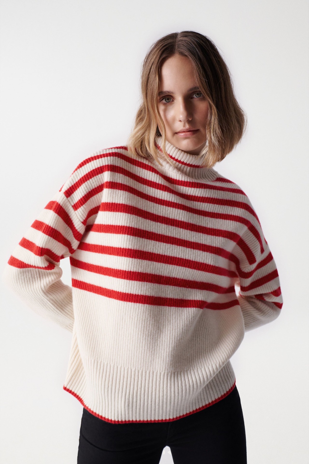 STRIPED KNITTED JUMPER