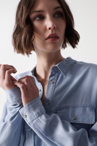 CHEMISE LOOSE LIGHTDENIM  BOUTONS