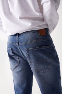 PANTALN CORTO VAQUERO AZUL REGULAR SOFT DENIM