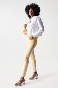 JEAN SECRET PUSH IN COUPE SKINNY, JAUNE