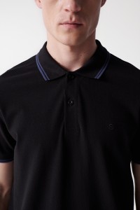 POLO SHIRT WITH STRIPE DETAIL