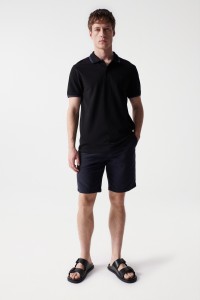 POLO SHIRT WITH STRIPE DETAIL