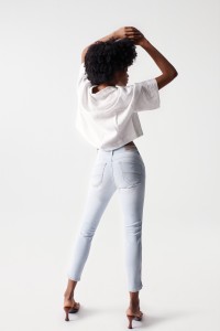 CROPPED SECRET PUSH IN-JEANS, SKINNY