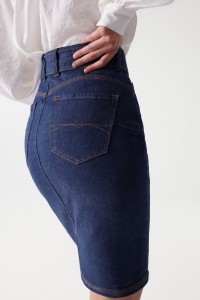 FAITH PUSH IN DENIM SKIRT, DARK WASH