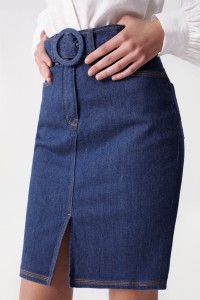 FAITH PUSH IN DENIM SKIRT, DARK WASH