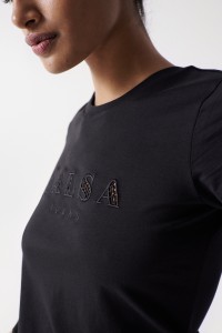 T-SHIRT WITH EMBROIDERED SALSA NAME