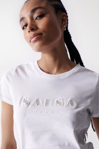 T-SHIRT WITH EMBROIDERED SALSA NAME