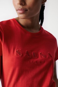 T-SHIRT WITH EMBROIDERED SALSA NAME