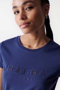 T-SHIRT WITH EMBROIDERED SALSA NAME