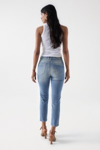 CROPPED FAITH PUSH IN-JEANS, SLIM