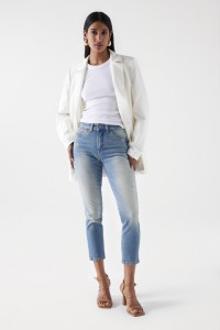 CROPPED FAITH PUSH IN-JEANS, SLIM