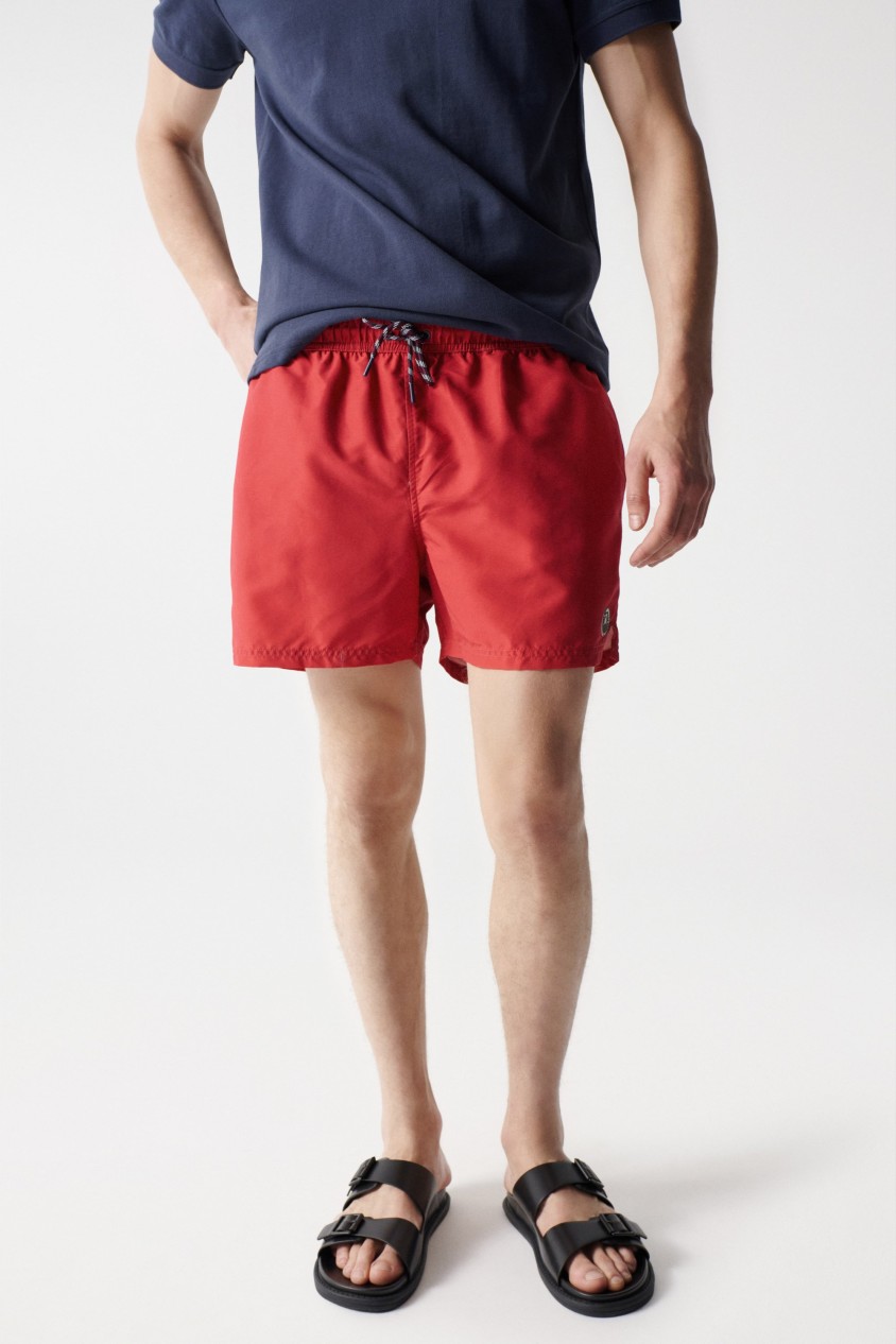 SHORT DE BAIN ROUGE AVEC CORDON