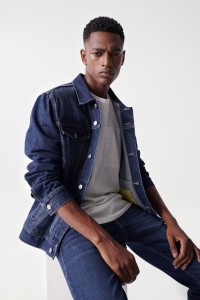 VESTE EN JEAN REGULAR S-REPEL