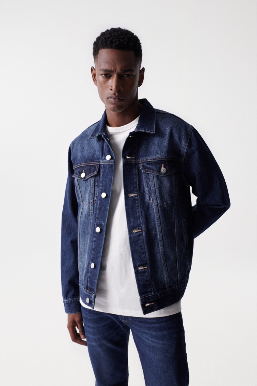 VESTE EN JEAN REGULAR S-REPEL