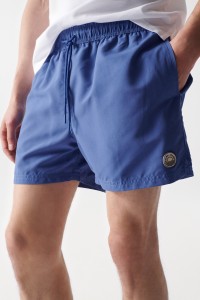 SHORT DE BAIN BLEU AVEC CORDON