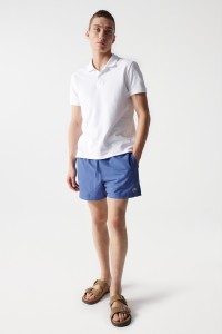 BLUE SWIMMING SHORTS WITH DRAWSTRING